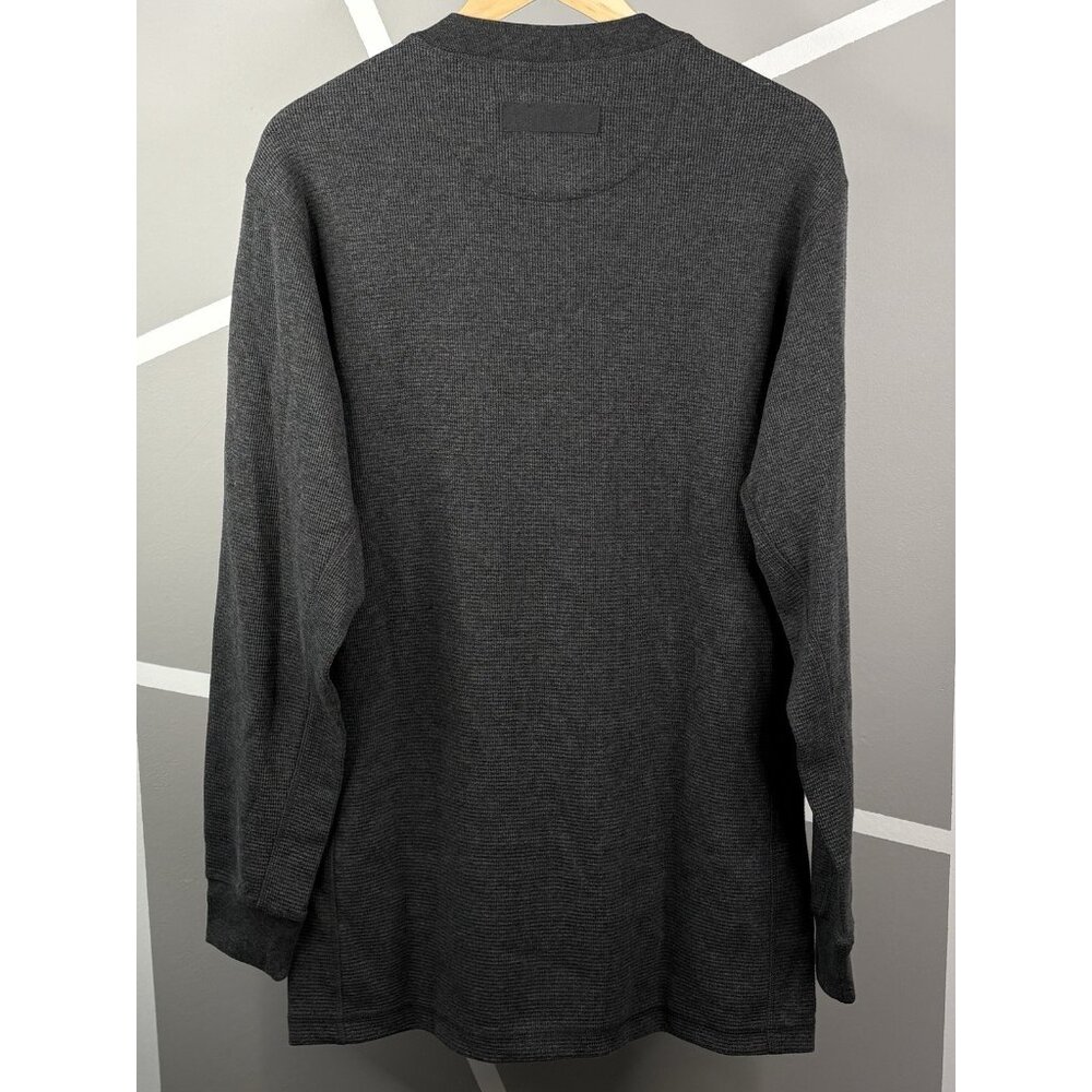 NWT Duluth Trading Co. Burly Thermal Relaxed Fit Henley Men’s M Charcoal Grey - Picture 2 of 15